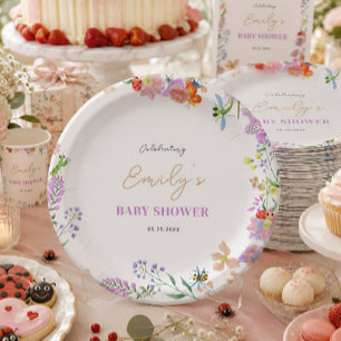 Plato De Papel Ducha de Bebé Little Love Bug