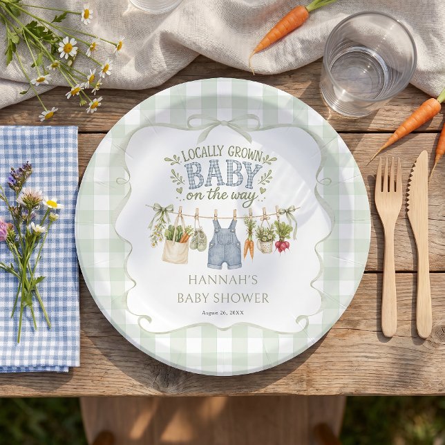 Plato De Papel Ducha de bebé niño criado localmente (Subido por el creador)