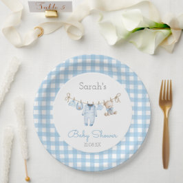 Plato De Papel Ducha de Bebé Oso Niño