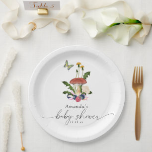 Plato De Papel Ducha de bebé para hongos