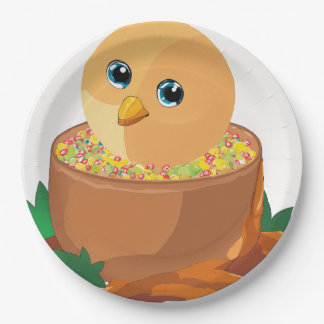 Plato De Papel Ducha de bebé - Placa de cumpleaños