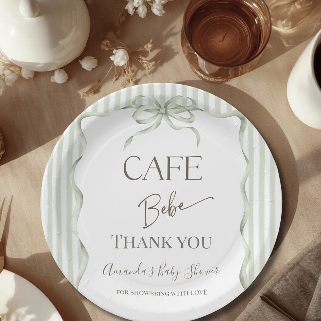 Plato De Papel Ducha de Bebé Retro Neutral Arco Café Bebe Café (Subido por el creador)
