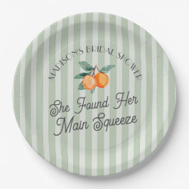 Plato De Papel Ducha de Novia Citrus Squeeze Green Cutie Main