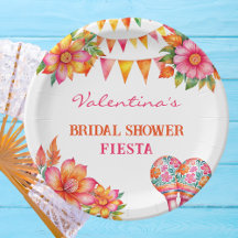 Ducha de Novia Colorida Fiesta Floral Naranja Rosa