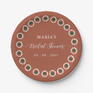 Plato De Papel Ducha de novias Boho Barro en México