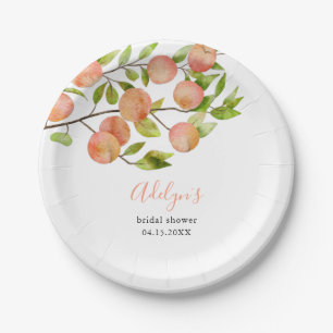 Plato De Papel Ducha de novias con fruta de menta