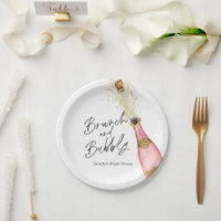 Ducha de novias de brunch y buceo rosa y dorado