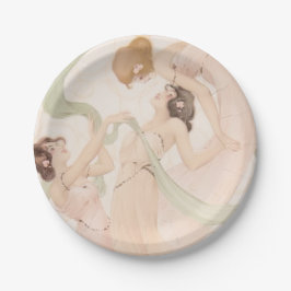 Plato De Papel Ducha de novias de nouveau vintage