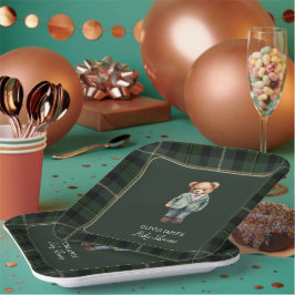 Plato De Papel Ducha de peluche de lujo para bebés