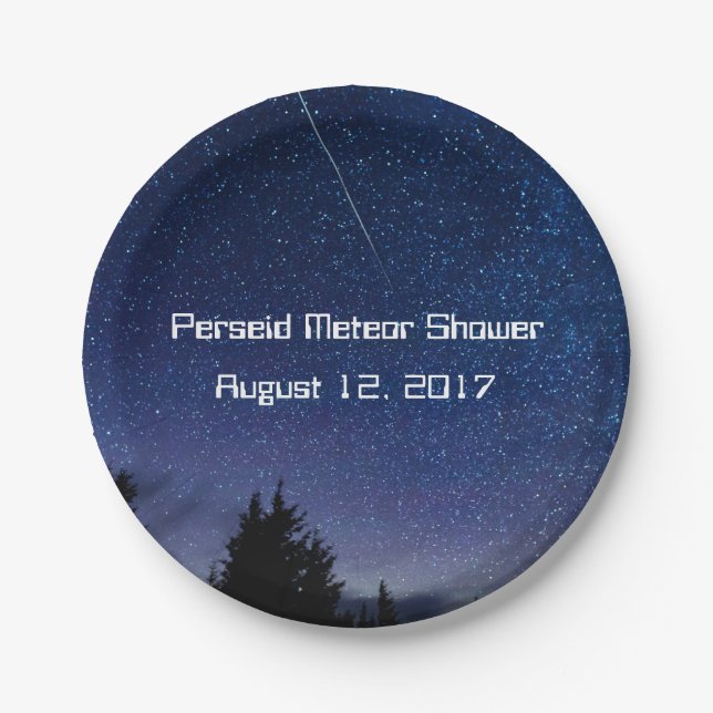 Plato De Papel Ducha Meteora Perseid 2017 (Anverso)