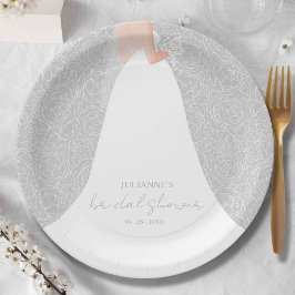 Plato De Papel Ducha nupcial elegante