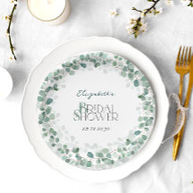 Ducha nupcial verde salvaje de eucalipto