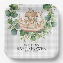 Ducha para bebé Arca de Noé con acuarela de gingha