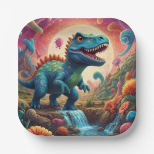Plato De Papel Ducha para bebé Dino-Mite