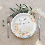 Plato De Papel Ducha tropical de novias en playa<br><div class="desc">Comenzando con una fabulosa invitación impresa, establezca el tono con un diseño único y luego lleve el tema a todo el evento. Tu evento será perfecto de principio a fin con pequeños extras especiales. En el fiesta, considere los favores de fiesta personalizados para un toque especial. Estos diseños pueden ser...</div>