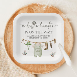 Plato De Papel Duck Hunting Baby Shower