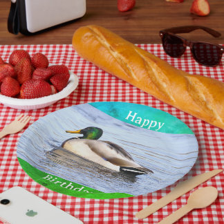 Plato De Papel Duck Photo Birthday Paper Plate