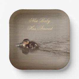 Plato De Papel Duckling Baby Shower Paper Plates