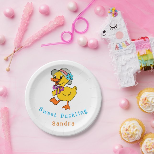 Plato De Papel Duckling dulce (Fiesta)
