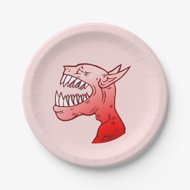 Plato De Papel Duende con una risa agradable (Anverso)