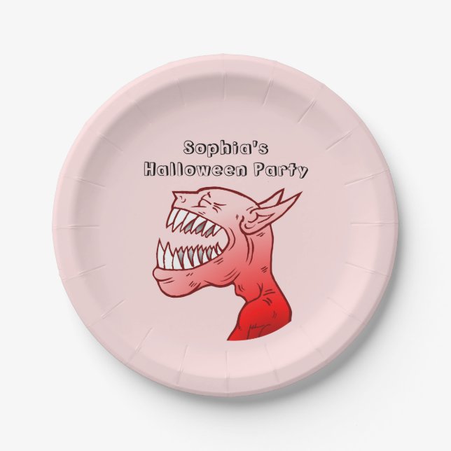 Plato De Papel Duende con una risa agradable (Anverso)