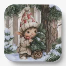Plato De Papel Duende de Escondite
