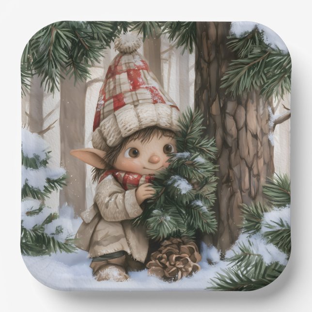 Plato De Papel Duende de Escondite (Anverso)