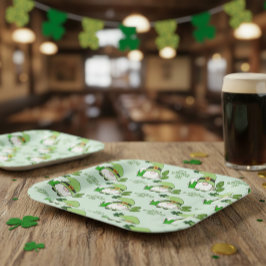 Plato de papel duende del día de San Patricio