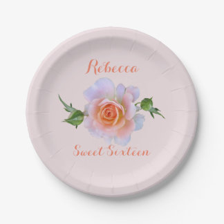Plato De Papel Dulce 16 subió cumpleaños