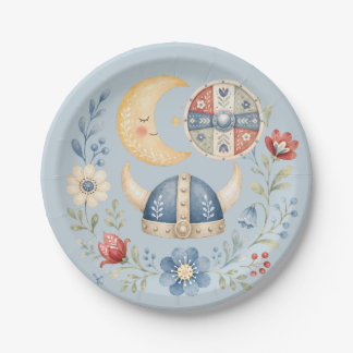 Plato De Papel Dulce Baby Shower de Pequeño Viking