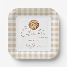 Plato De Papel Dulce Baby Shower Género Neutral 