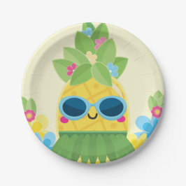 Plato De Papel Dulce Chicas de piña Sra. Onemaravilloso primer cu