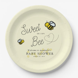 Plato De Papel Dulce como puede ser Baby Shower amarillo