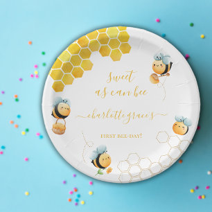 Plato De Papel Dulce como puede ser el cumpleaños del primer bebé