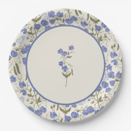 Plato De Papel Dulce crema Boda floral