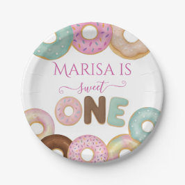 Plato De Papel Dulce cumpleaños de Donut | Fiesta infantil colori