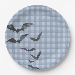 Plato De Papel Dulce de cumpleaños fantasma pastel azul pequeño