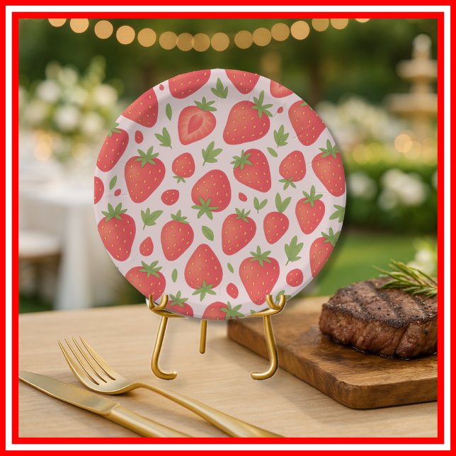 Plato De Papel Dulce de Fresa Baby Shower (Subido por el creador)