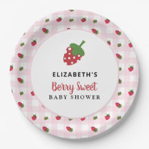 Dulce de Frutas Baby Shower Fresa Gingham