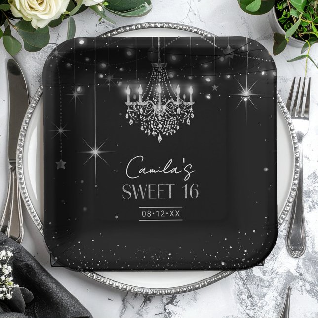 Plato De Papel Dulce de Hollywood B & W Chandelier 16 ID1108 (Subido por el creador)