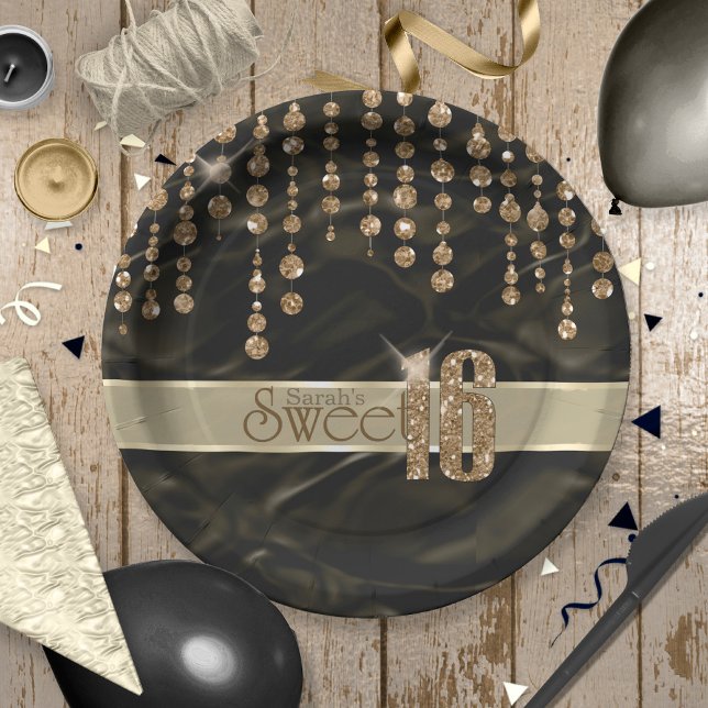 Plato De Papel Dulce de manteca satina Dieciséis Black Gold ID260 (Subido por el creador)