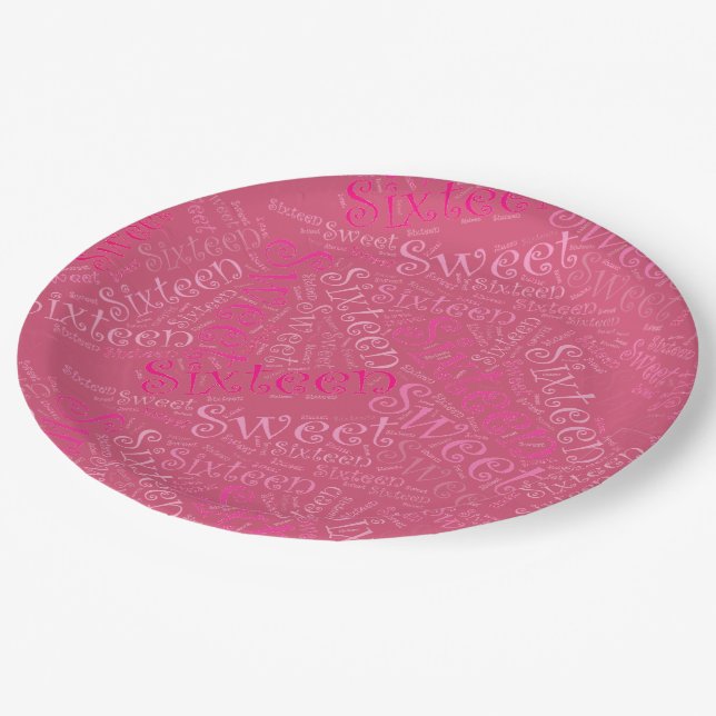 Plato De Papel Dulce Dieciséis Placas de papel - Suministros Fies (Angular)