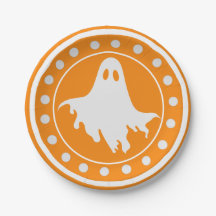 Dulce Fantasma Espeluznante de Halloween Naranja y