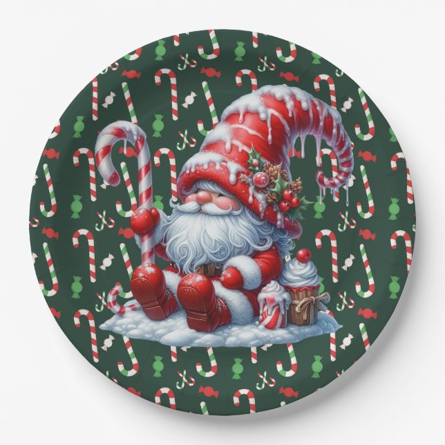 Plato De Papel Dulce Feliz Navidad (Anverso)