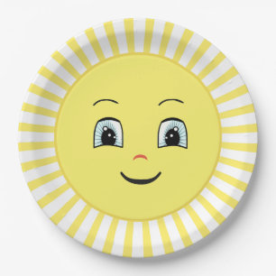 Plato De Papel Dulce Feliz Sol