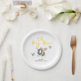 Plato De Papel Dulce Fiesta de Bebé Abeja de Miel