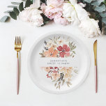 Plato De Papel Dulce floral simple 16 cumpleaños<br><div class="desc">Presentan una acuarela de flores y una tipografía moderna. Comenzando con una fabulosa invitación impresa, establezca el tono con un diseño único y luego lleve el tema a todo el evento. Tu evento será perfecto de principio a fin con pequeños extras especiales. En el fiesta, considere los favores de fiesta...</div>