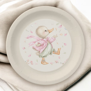 Plato De Papel Dulce historia de libro de patito niña Celebración