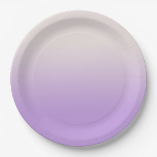 Plato De Papel Dulce Lilac Morado Lavanda Gradiente Ombre