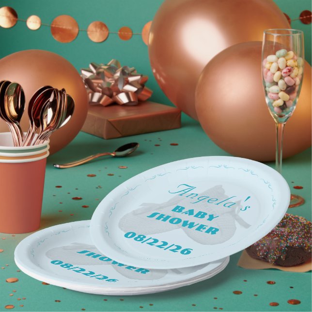 Plato De Papel Dulce Paquete Niño Fiesta de Bebé  (Multi)